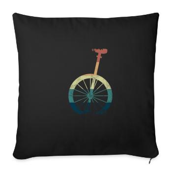 Unicycle Rider Artist High Wheel Artist Gift - Sofa pillowcase 17,3'' x 17,3'' (45 x 45 cm) - black - Front