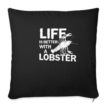 Hummer better life - Sofa pillowcase 17,3'' x 17,3'' (45 x 45 cm) - black - Front
