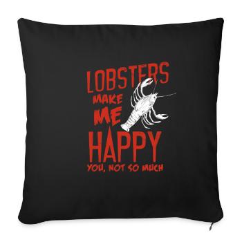 Hummer me rend heureux - Housse de coussin décorative 45 x 45 cm - noir - Devant