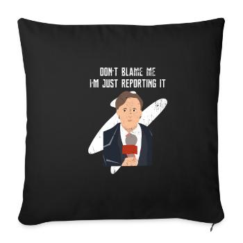 Reporter Journalist - Sofa pillowcase 17,3'' x 17,3'' (45 x 45 cm) - black - Front