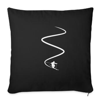 ski - Housse de coussin décorative 45 x 45 cm - noir - Devant