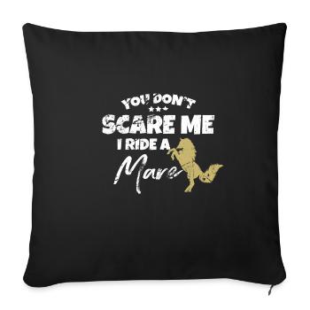 Mare Pferd Pferde Ponys Geschenk Geschenkidee - Sofakissenbezug 45 x 45 cm - Schwarz - Vorne