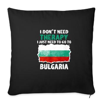Bulgaria - Sofa pillowcase 17,3'' x 17,3'' (45 x 45 cm) - black - Front