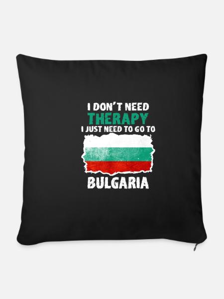 Bulgarien - Sofakissenbezug 45 x 45 cm - Schwarz