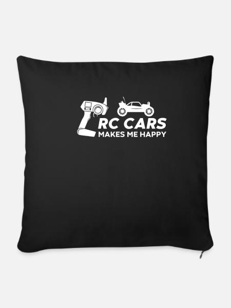 RC Autos Glück Geschenk - Sofakissenbezug 45 x 45 cm - Schwarz