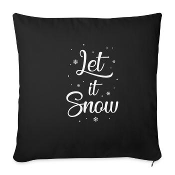 Laisse la neige - Housse de coussin décorative 45 x 45 cm - noir - Devant