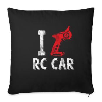 RC Auto Liebe Rennsport - Sofakissenbezug 45 x 45 cm - Schwarz - Vorne