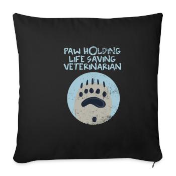 vet - Sofa pillowcase 17,3'' x 17,3'' (45 x 45 cm) - black - Front