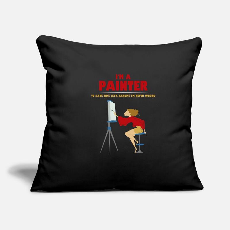 Painter Painter Work Occupation Draftsman Artist Sofa pillowcase 17,3'' x 17,3'' (45 x 45 cm)