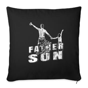 Père et fils - Housse de coussin décorative 45 x 45 cm - noir - Devant