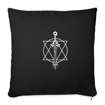 Geometrisches Schwert Kerker Meister Geschenk - Sofakissenbezug 45 x 45 cm - Schwarz - Vorne