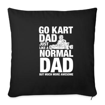 Sportif Go Kart Papa - Housse de coussin décorative 45 x 45 cm - noir - Devant