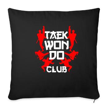 Taekwondo black belt gift - Sofa pillowcase 17,3'' x 17,3'' (45 x 45 cm) - black - Front