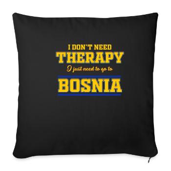 Bosnien T-shirt / Geschenkidee / Männer / Frauen - Sofakissenbezug 45 x 45 cm - Schwarz - Vorne
