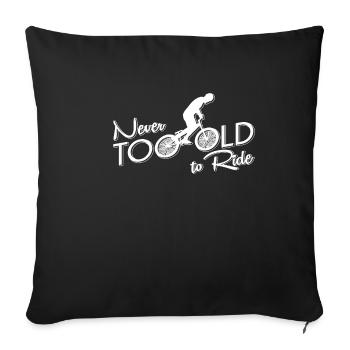 BMX motocross gift too old - Sofa pillowcase 17,3'' x 17,3'' (45 x 45 cm) - black - Front