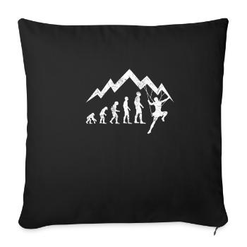 Climb - Sofa pillowcase 17,3'' x 17,3'' (45 x 45 cm) - black - Front