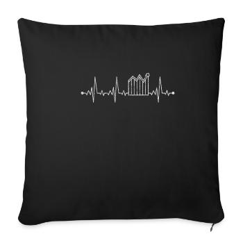 Trader Trading Gift Shares Exchange Divide - Sofa pillowcase 17,3'' x 17,3'' (45 x 45 cm) - black - Front
