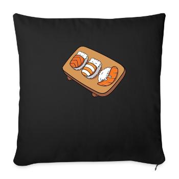 Sushi Schlafende Sushis Japan Lustig Geschenk - Sofakissenbezug 45 x 45 cm - Schwarz - Vorne