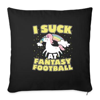 I Suck At Fantasy Football Soccer Sport - Sofa pillowcase 17,3'' x 17,3'' (45 x 45 cm) - black - Front
