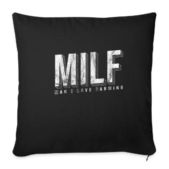 Agriculture farmer man - Sofa pillowcase 17,3'' x 17,3'' (45 x 45 cm) - black - Front