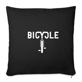 Bicycle - Housse de coussin décorative 45 x 45 cm - noir - Devant