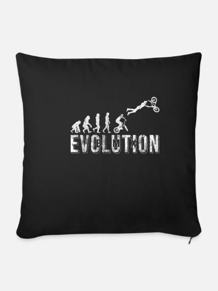 BMX Biker Evolution - Sofakissenbezug 45 x 45 cm - Schwarz