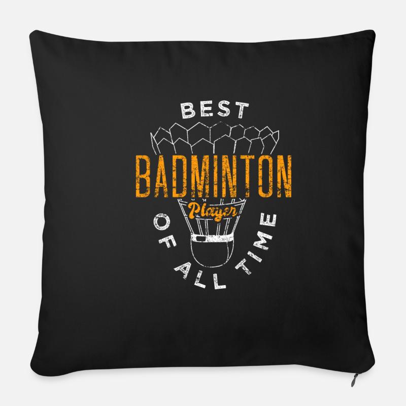 Badminton - Sofakissenbezug 45 x 45 cm - Schwarz