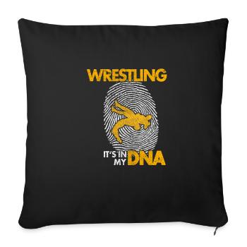Wrestling wrestling wrestler gift wrestling - Sofa pillowcase 17,3'' x 17,3'' (45 x 45 cm) - black - Front