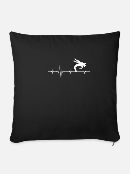 Ringen Ringkampf Ringer Geschenk Wrestling - Sofakissenbezug 45 x 45 cm - Schwarz