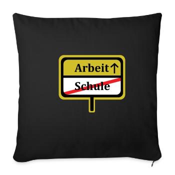 Travail cadeau de fin d'études secondaires - Housse de coussin décorative 45 x 45 cm - noir - Devant