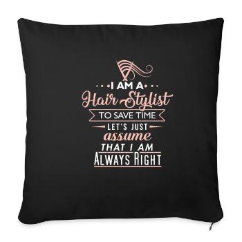 Barber Hairdresser Gift Gift Idea Funny - Sofa pillowcase 17,3'' x 17,3'' (45 x 45 cm) - black - Front