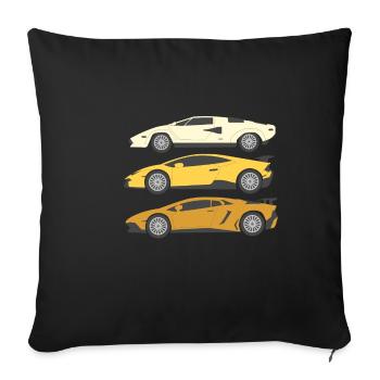Voitures empilées - Housse de coussin décorative 45 x 45 cm - noir - Devant