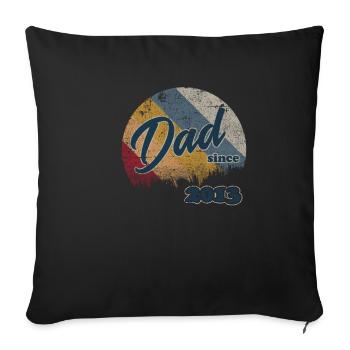 Papa cadeau de naissance idée cadeau 2013 bébé papa - Housse de coussin décorative 45 x 45 cm - noir - Devant