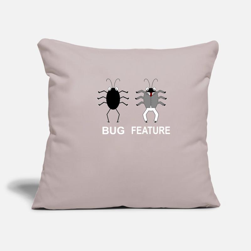 Bug Feature - Informatiker Programmierer Sofakissenbezug 45 x 45 cm