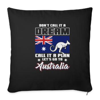 Australia Dream Country - Sofa pillowcase 17,3'' x 17,3'' (45 x 45 cm) - black - Front