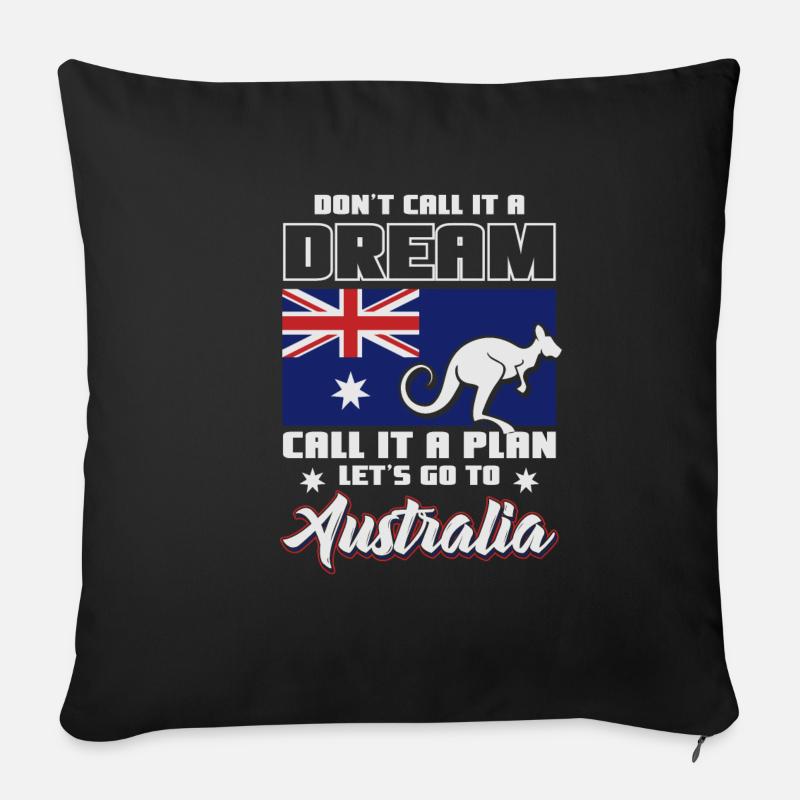 Australien Dream Country - Sofakissenbezug 45 x 45 cm - Schwarz