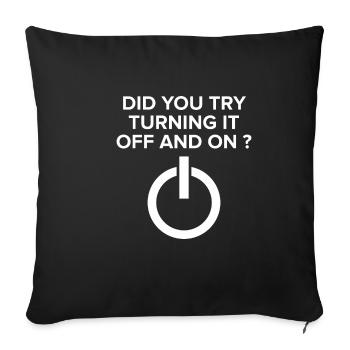 IT Support Shirt - Sofa pillowcase 17,3'' x 17,3'' (45 x 45 cm) - black - Front