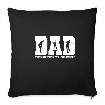 Golf Dad Vater Papa Legende Geschenk Mann - Sofakissenbezug 45 x 45 cm - Schwarz - Vorne