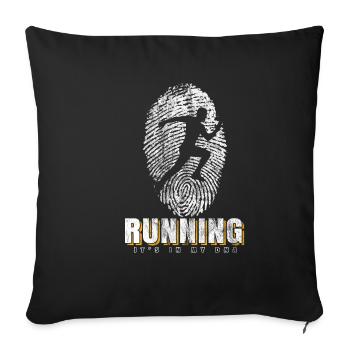 Run Runner DNA - Housse de coussin décorative 45 x 45 cm - noir - Devant
