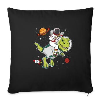 Astronaut Space Dinosaur T Rex Gift - Sofa pillowcase 17,3'' x 17,3'' (45 x 45 cm) - black - Front