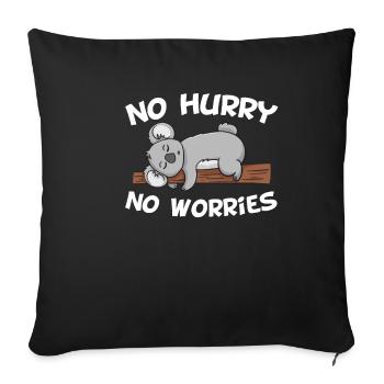 Relax Koala Bear Chill Relax Gift - Sofa pillowcase 17,3'' x 17,3'' (45 x 45 cm) - black - Front