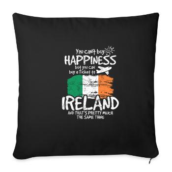 Ireland - Sofa pillowcase 17,3'' x 17,3'' (45 x 45 cm) - black - Front