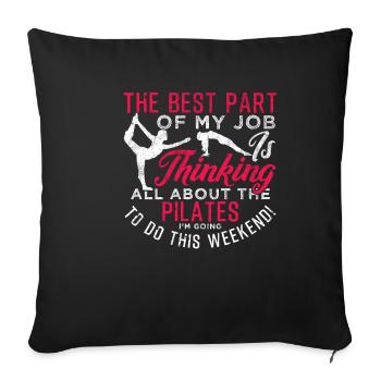 Pilates - Sofa pillowcase 17,3'' x 17,3'' (45 x 45 cm) - black - Front