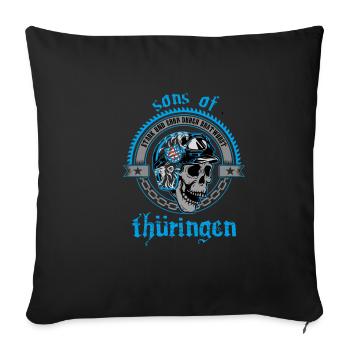 Fils de Thuringe - Housse de coussin décorative 45 x 45 cm - noir - Devant