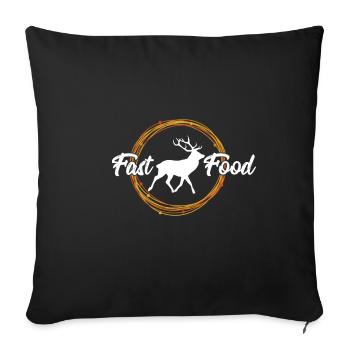 Hunt hunter hunting dad rifle forest - Sofa pillowcase 17,3'' x 17,3'' (45 x 45 cm) - black - Front