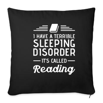 Livre de lecture Livre de lecture Bookworm - Housse de coussin décorative 45 x 45 cm - noir - Devant