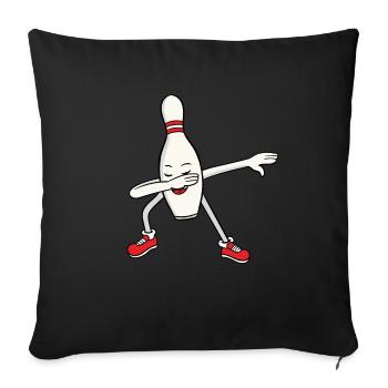 Bowling Bowler Pin Dabbing Dab Tanz Geschenk - Sofakissenbezug 45 x 45 cm - Schwarz - Vorne