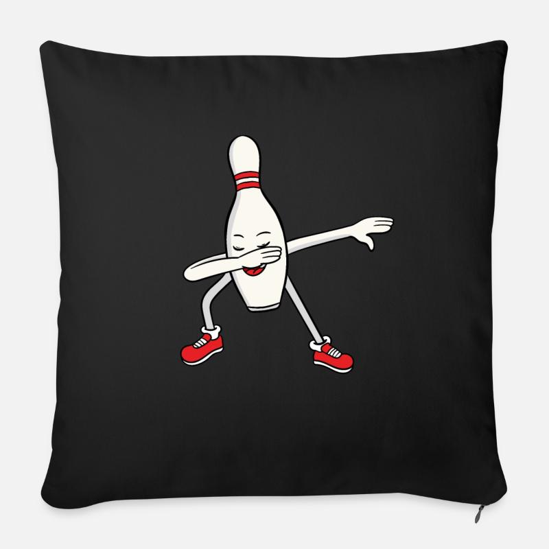 Bowling Bowler Pin Dabbing Dab Tanz Geschenk - Sofakissenbezug 45 x 45 cm - Schwarz