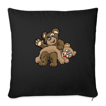 SPANKING DADDY BDSM sadomaso Sklave Meister ddlg - Sofakissenbezug 45 x 45 cm - Schwarz - Vorne