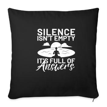 Meditation meditating breathing yoga breathing - Sofa pillowcase 17,3'' x 17,3'' (45 x 45 cm) - black - Front